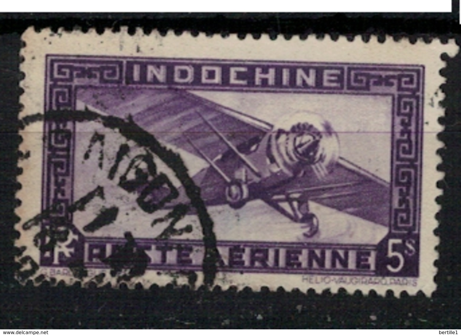 INDOCHINE         N°  YVERT :  PA  13  ( 4 )  OBLITERE       (OB 8/11 ) - Posta Aerea