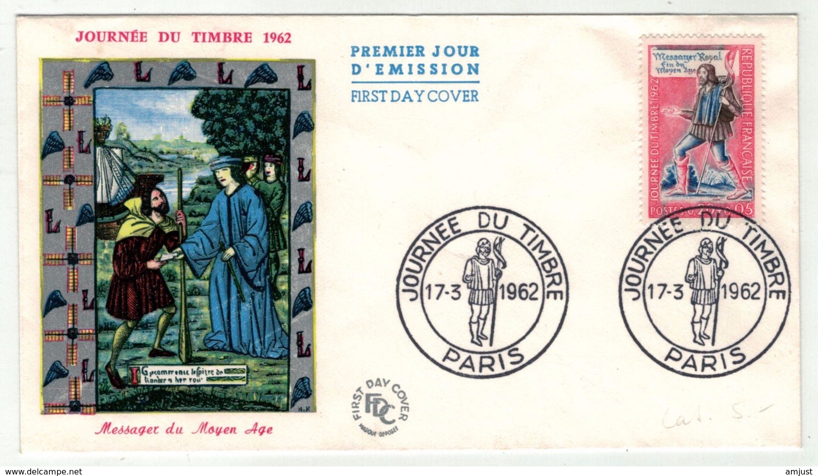 France // FDC // Journée Du Timbre 1962 Paris - 1960-1969