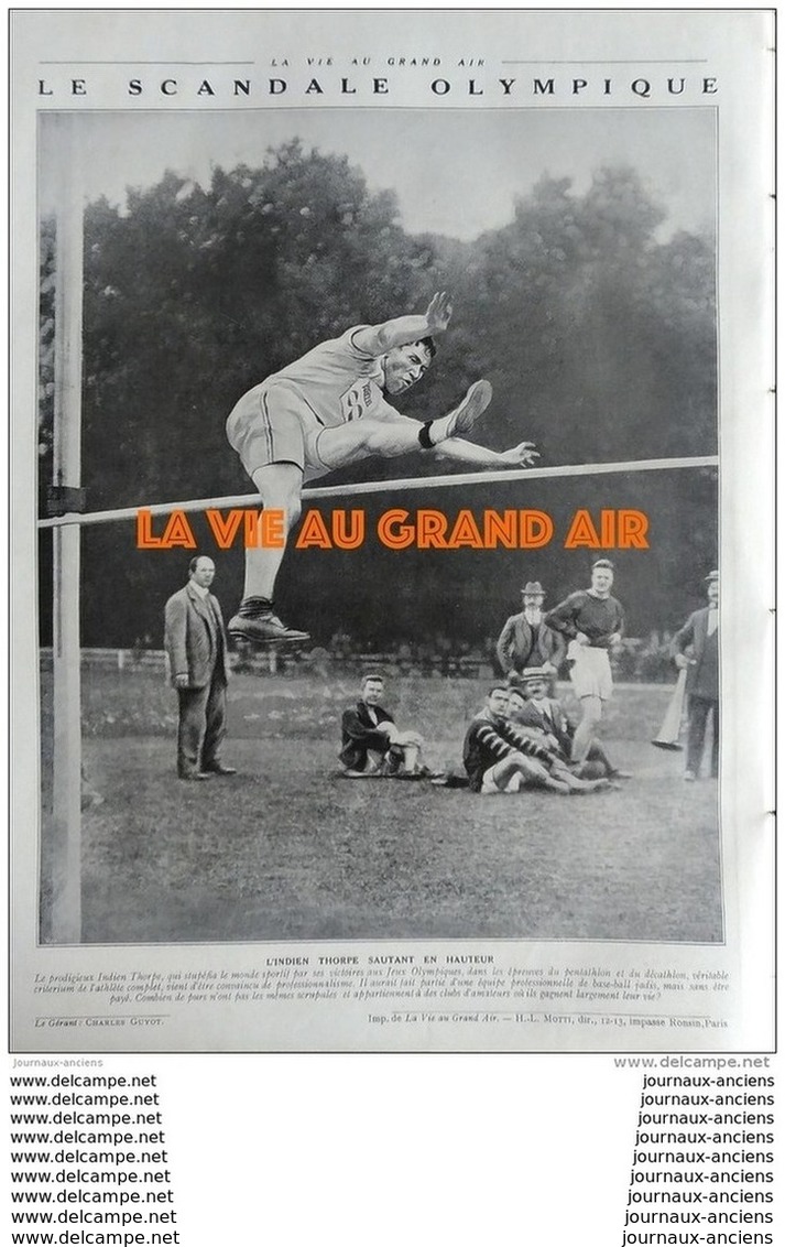 1913 AVIATION JEAN BIELOVUCIC VAINQUEUR DES ALPES - BOXE - BRUTALITÉ AU RUGBY - AERONAUTIQUE RUSSE - COUPE DE FONTENOY