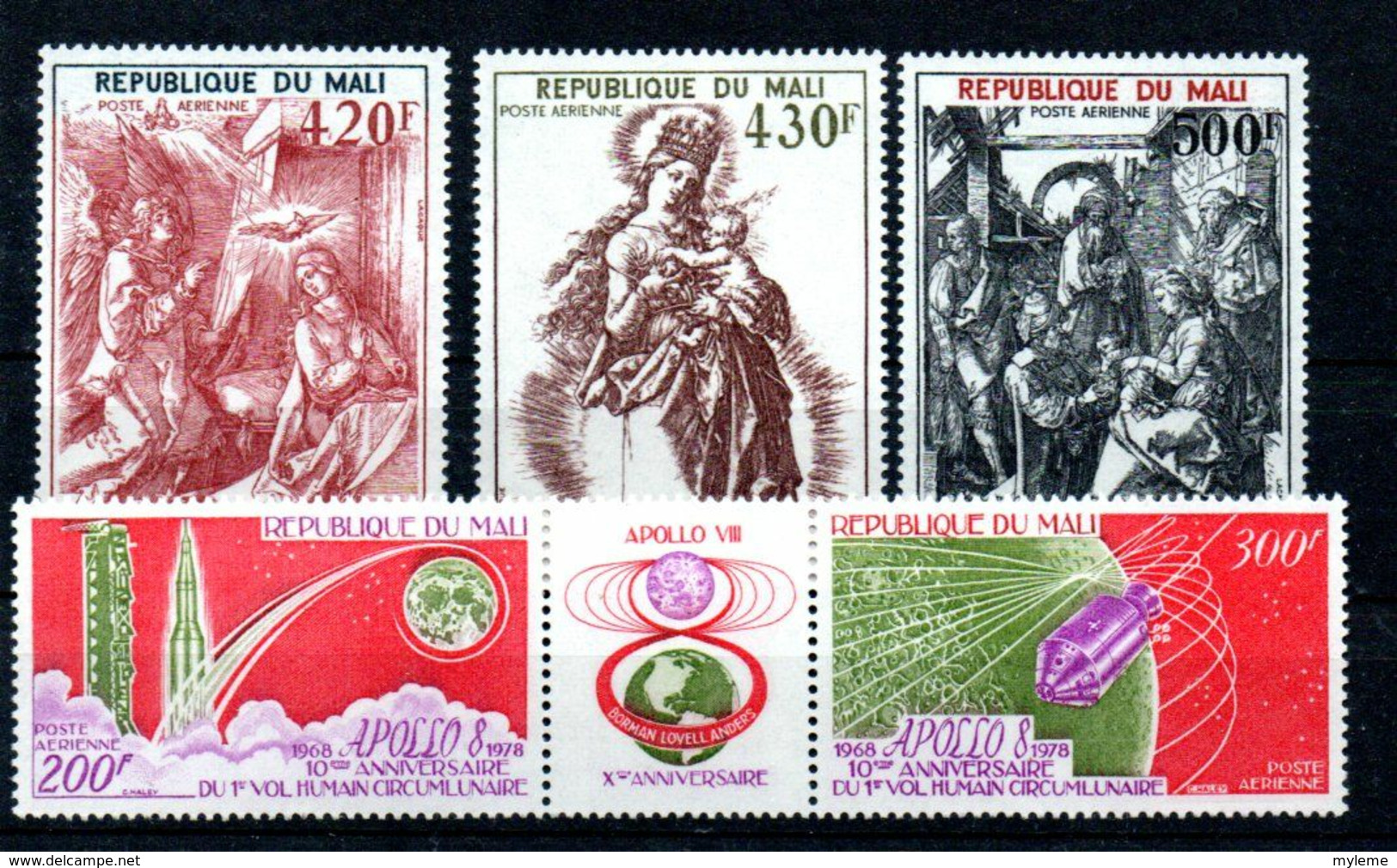 H1-24 Mali PA N°346 à 350A ** - Mali (1959-...)