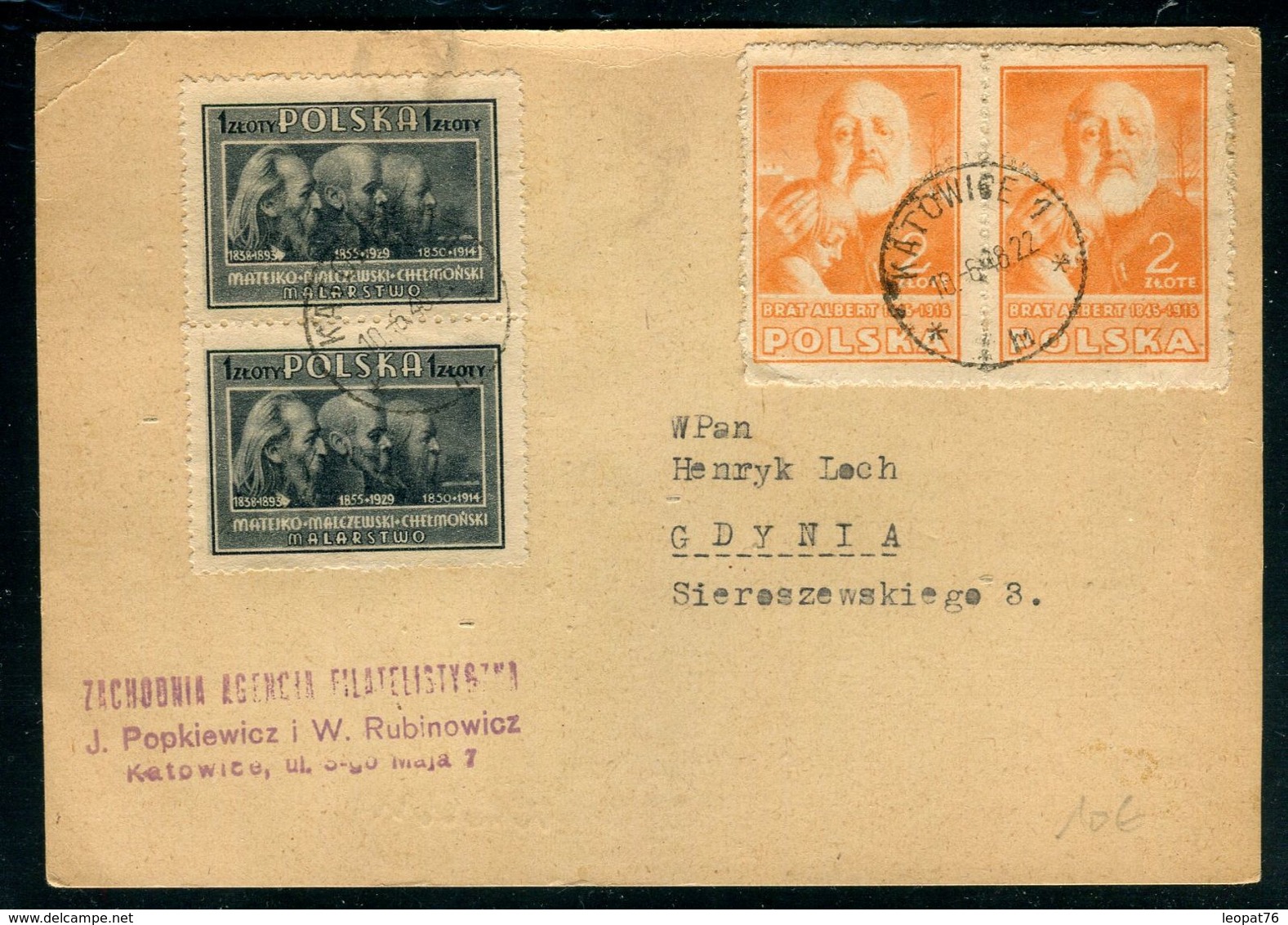 Pologne - Carte De Correspondance De Katowice Pour Gdynia En 1948 - Prix Fixe !!!! - Réf A 44 - Briefe U. Dokumente