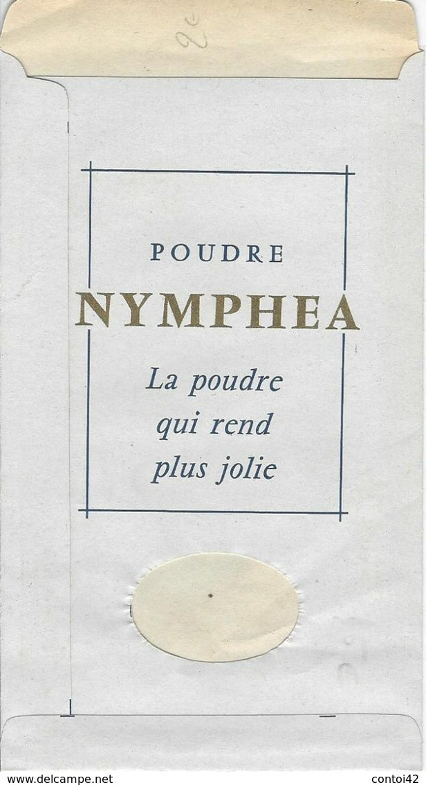 ETIQUETTE POCHETTE POUDRE NYMPHEA PARFUMEUR LORENZY PALANCE FRANCE PUBLICITE PARFUMS - Etiquettes