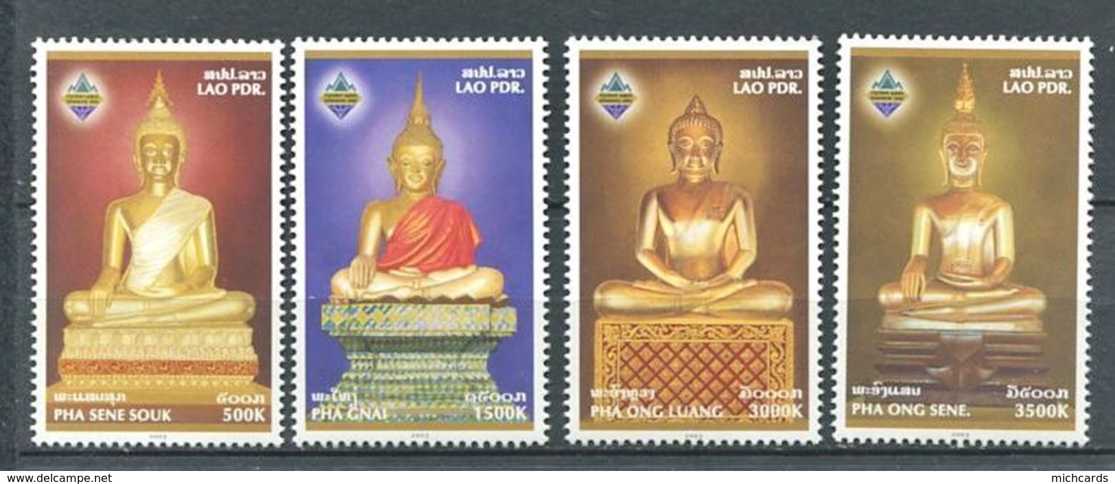 270 - LAOS 2003 - Yvert 1524/27 - Statue Bouddha - Neuf ** (MNH) Sans Trace De Charniere - Laos