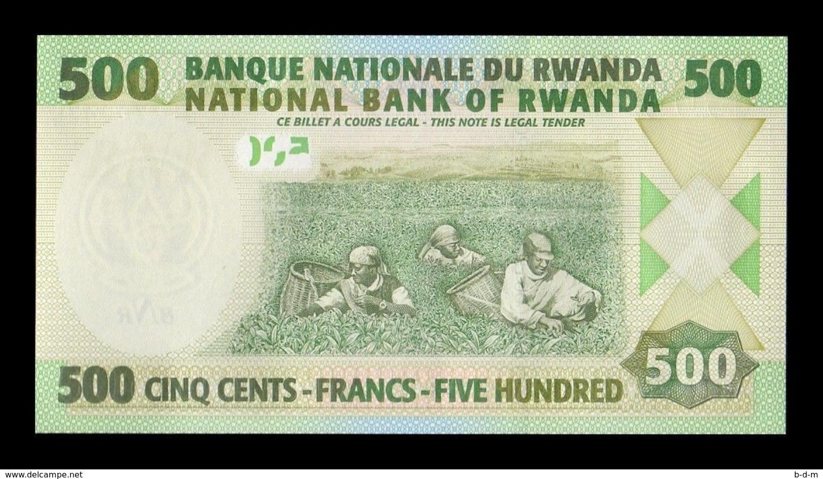 Ruanda Rwanda 500 Francs 2008 Pick 34 SC UNC - Ruanda-Burundi