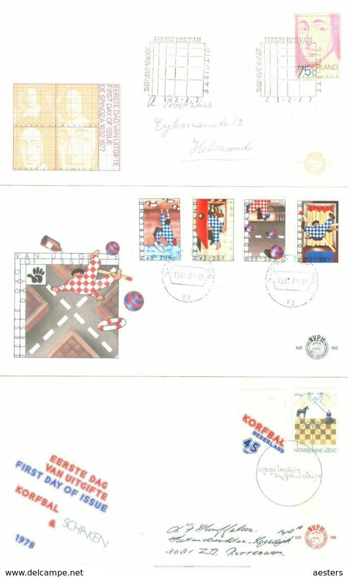 Netherlands; 10 Different FDC, 1975-1979. (4 Scans) - FDC