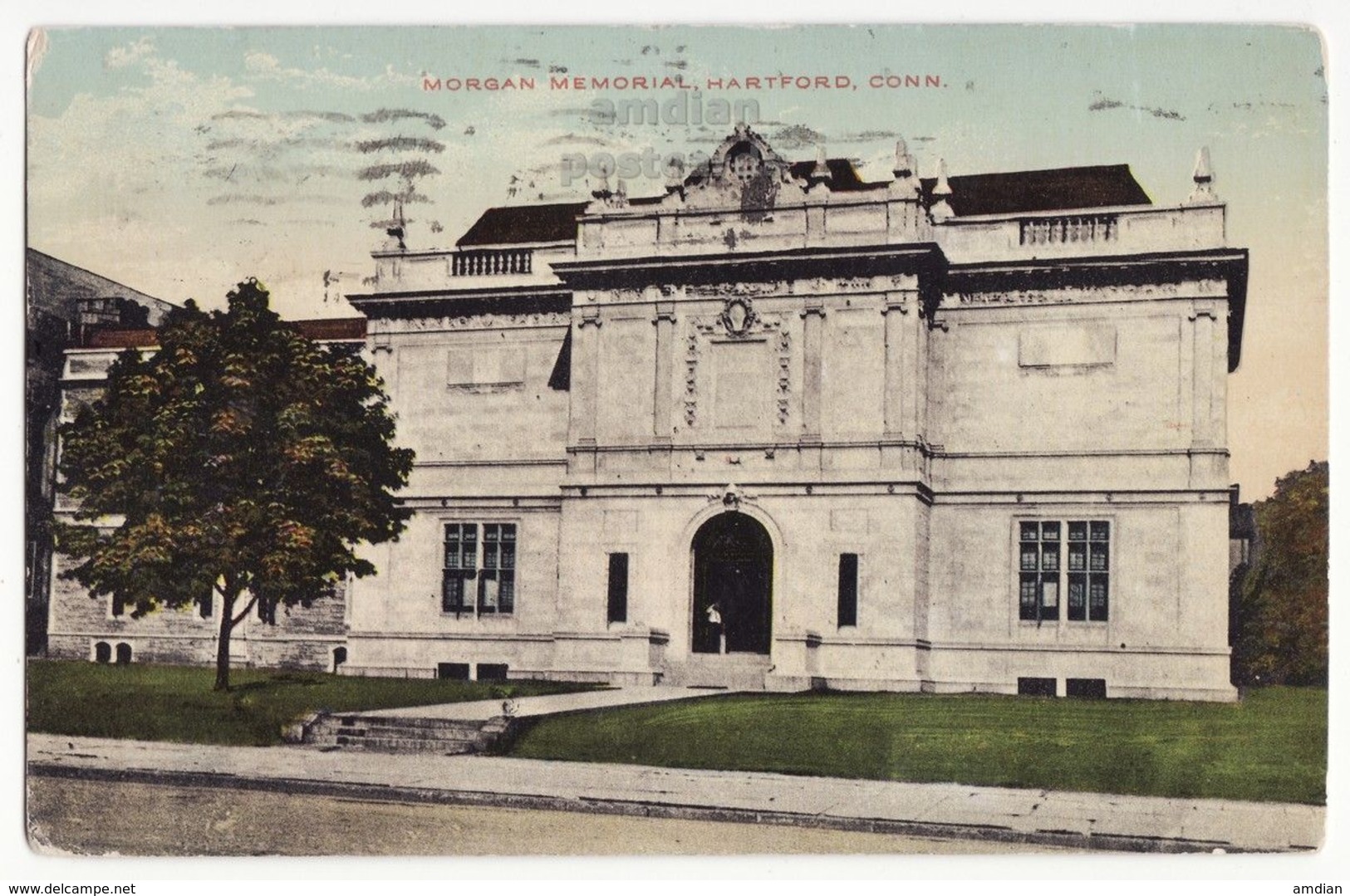 Hartford CT Morgan Memorial Building - C1913 Vintage Postcard Connecticut - Hartford