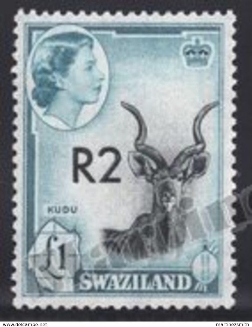 Swaziland 1961 Yvert 78a, Royalty. Queen Elizabeth. Fauna. Kudu - MNH - Swaziland (1968-...)