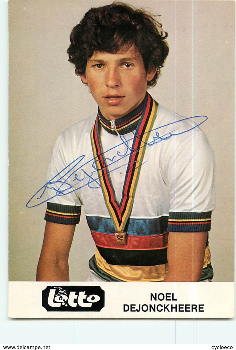 Noël DEJONCKHEERE, Champion Du Monde, Autographe Manuscrit Dédicace . 2 Scans. Cyclisme. Lotto - Ciclismo