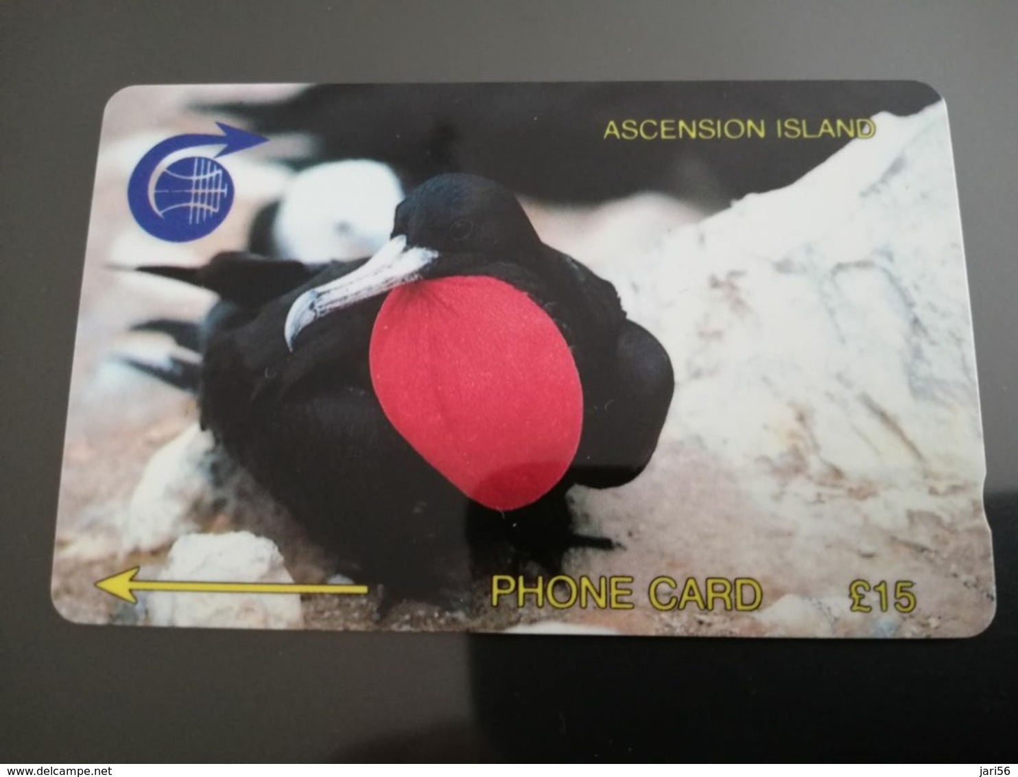 ASCENSION ISLAND   15 Pound Bird  FRIGATE BIRD 2CASC   MINT Old  Logo C&W **2948** - Ascension (Ile De L')