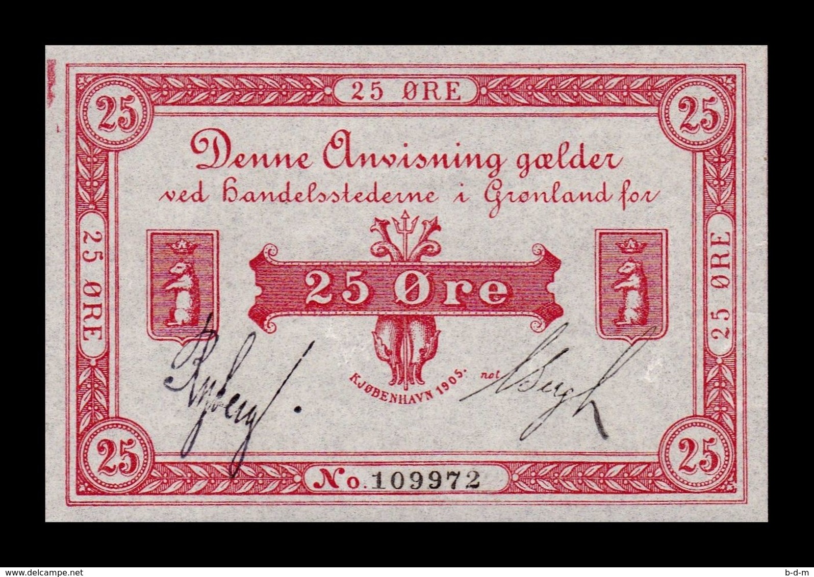 Groenlandia Greenland 25 Ore 1905 Pick 4b SC UNC - Groenland