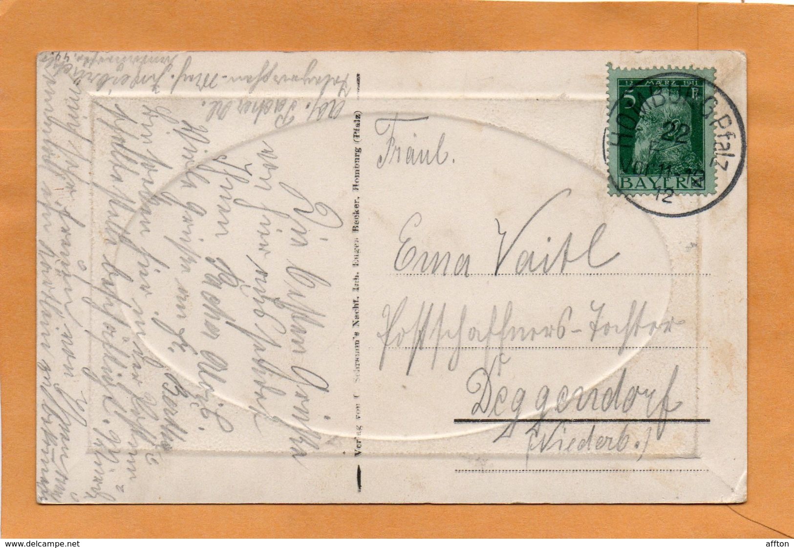 Homburg Germany 1907  Postcard - Saarpfalz-Kreis