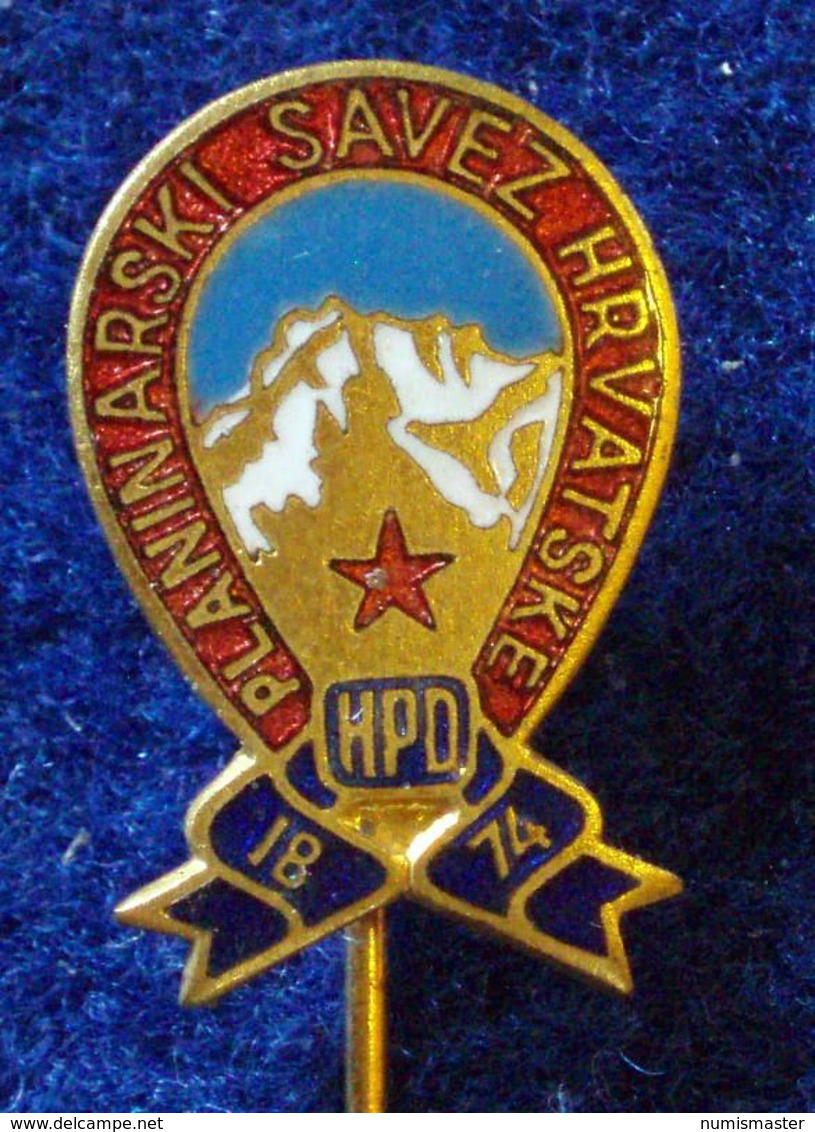 CROATIA MOUNTAINEERING ASSOCIATION VINTAGE ENAMELED PIN - Alpinisme, Beklimming