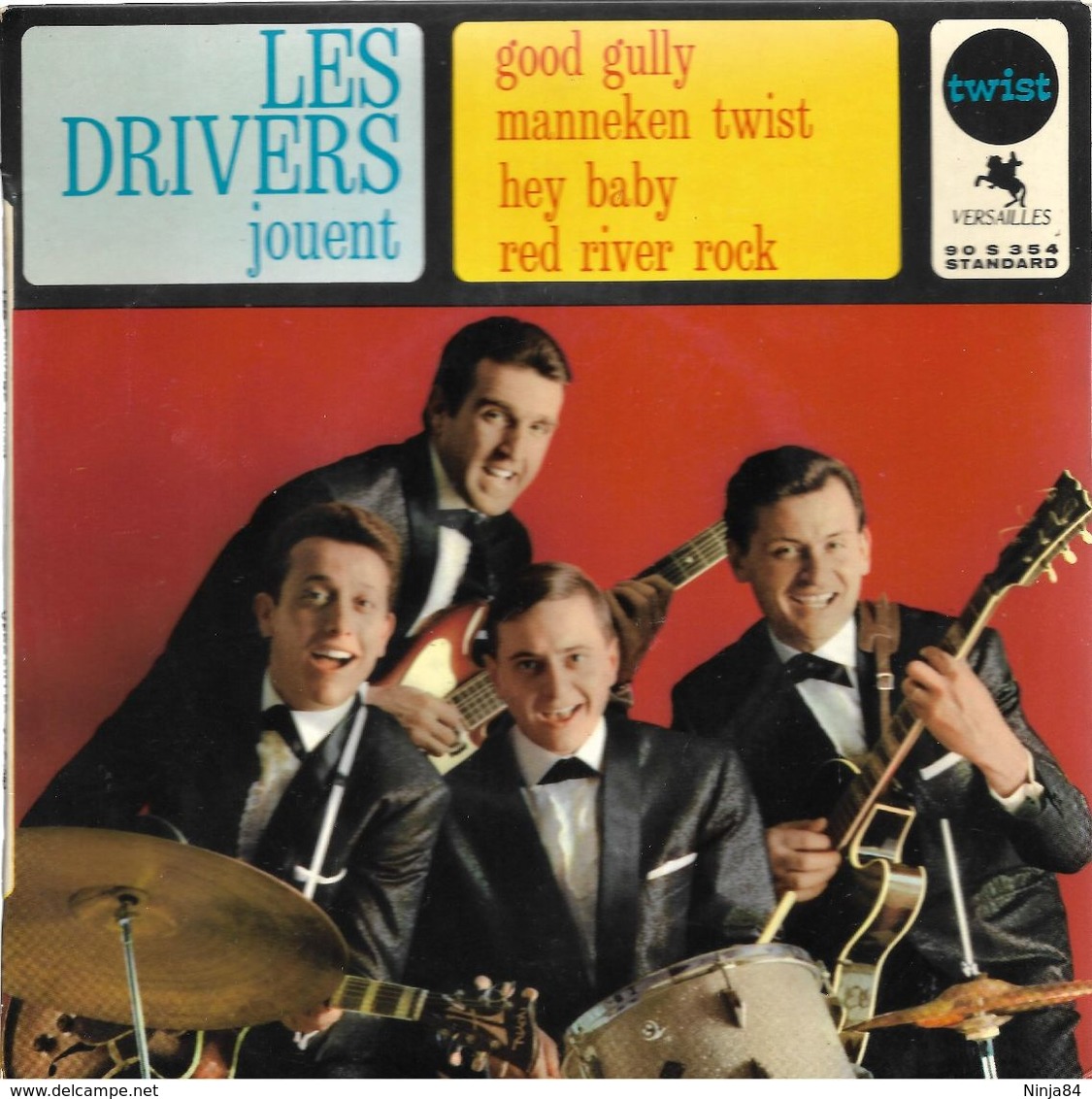 EP 45 RPM (7")  Les Drivers  "  Les Drivers Jouent  " - Strumentali