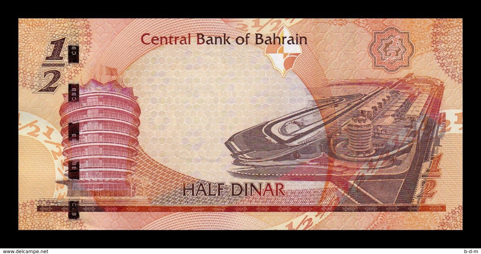 Barein Bahrain 1/2 Dinar L. 2006 Pick 25 SC UNC - Bahreïn