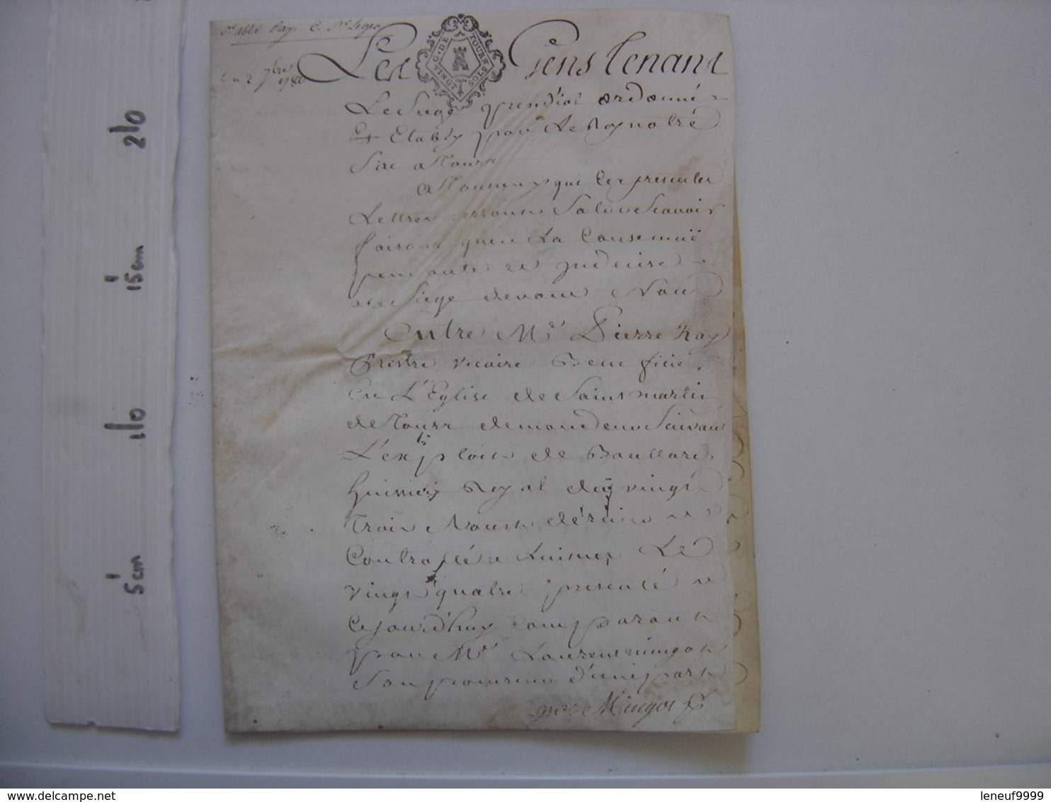 Cahier Manuscrit PARCHEMIN Ecriture 1680 - TOUT EST EN PHOTO ;-) - Manuscrits