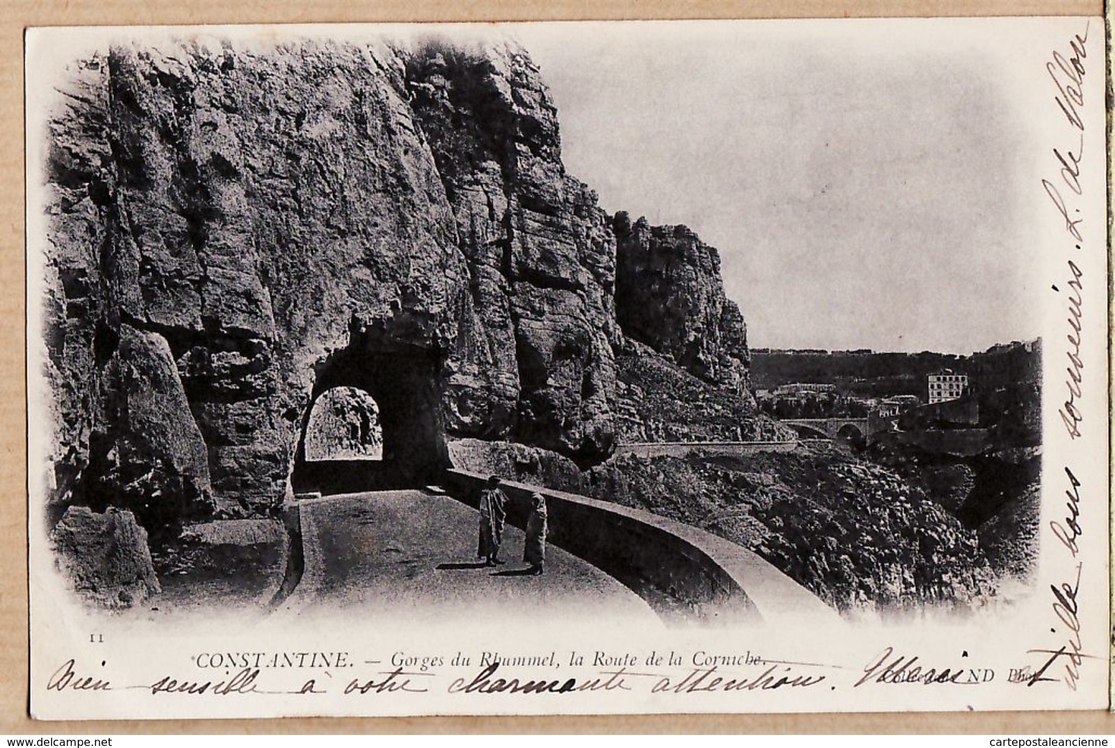 Alg028 CONSTANTINE Gorges Du RHUMMEL Route De La CORNICHE Le 21-11-1902 à BULIT Allées Villotte Foix NEURDEIN 11 - Constantine