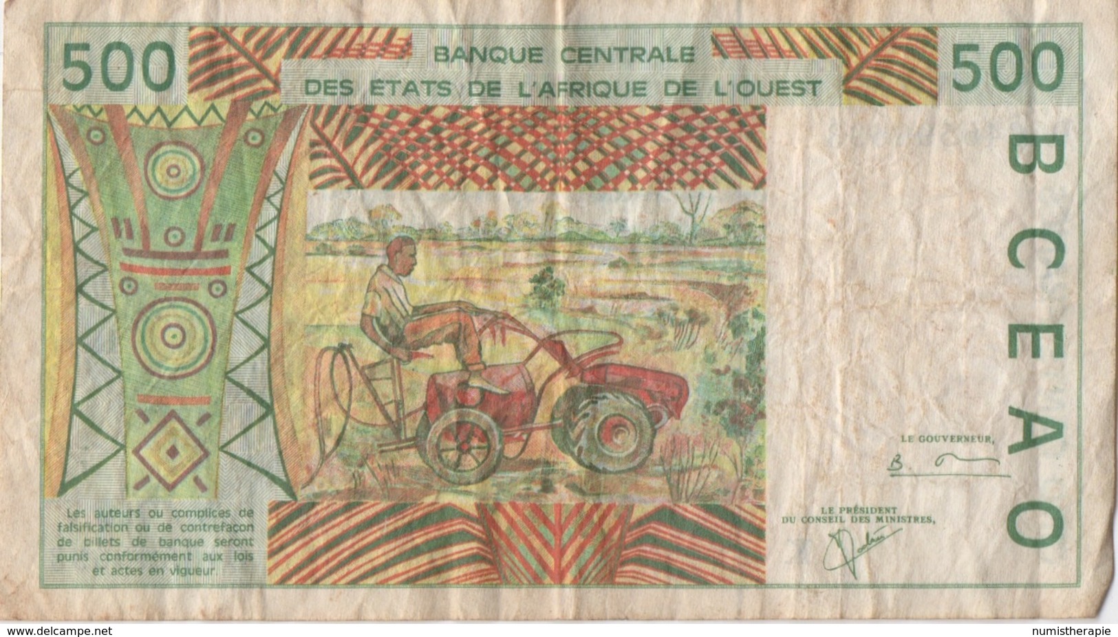 Afrique Ouest : 500 Francs K (mauvais état) - Andere - Afrika