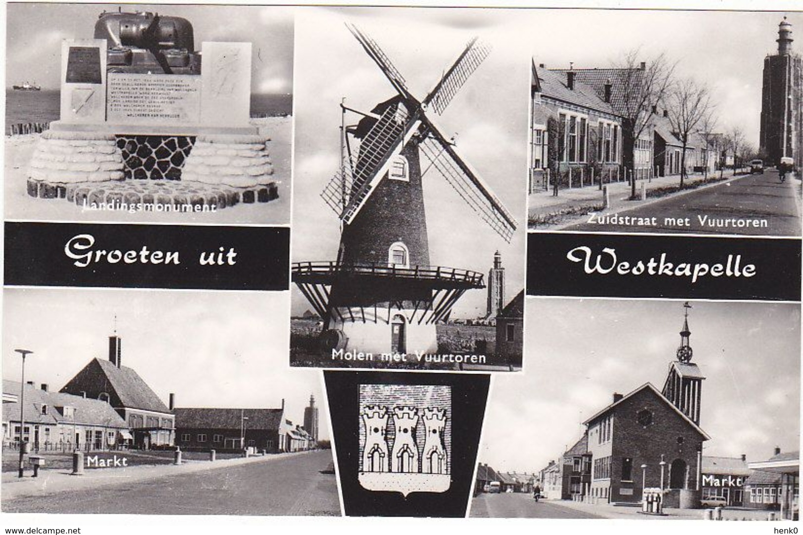 Westkapelle Molen Vuurtoren Gemeentehuis J1206 - Westkapelle