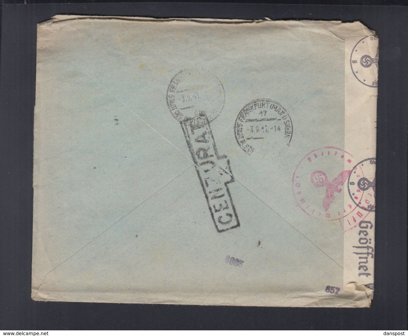 Rumänien Romania Luftpost R-Brief 1941 Brasov Nach Frankfurt Zensur - Storia Postale Seconda Guerra Mondiale
