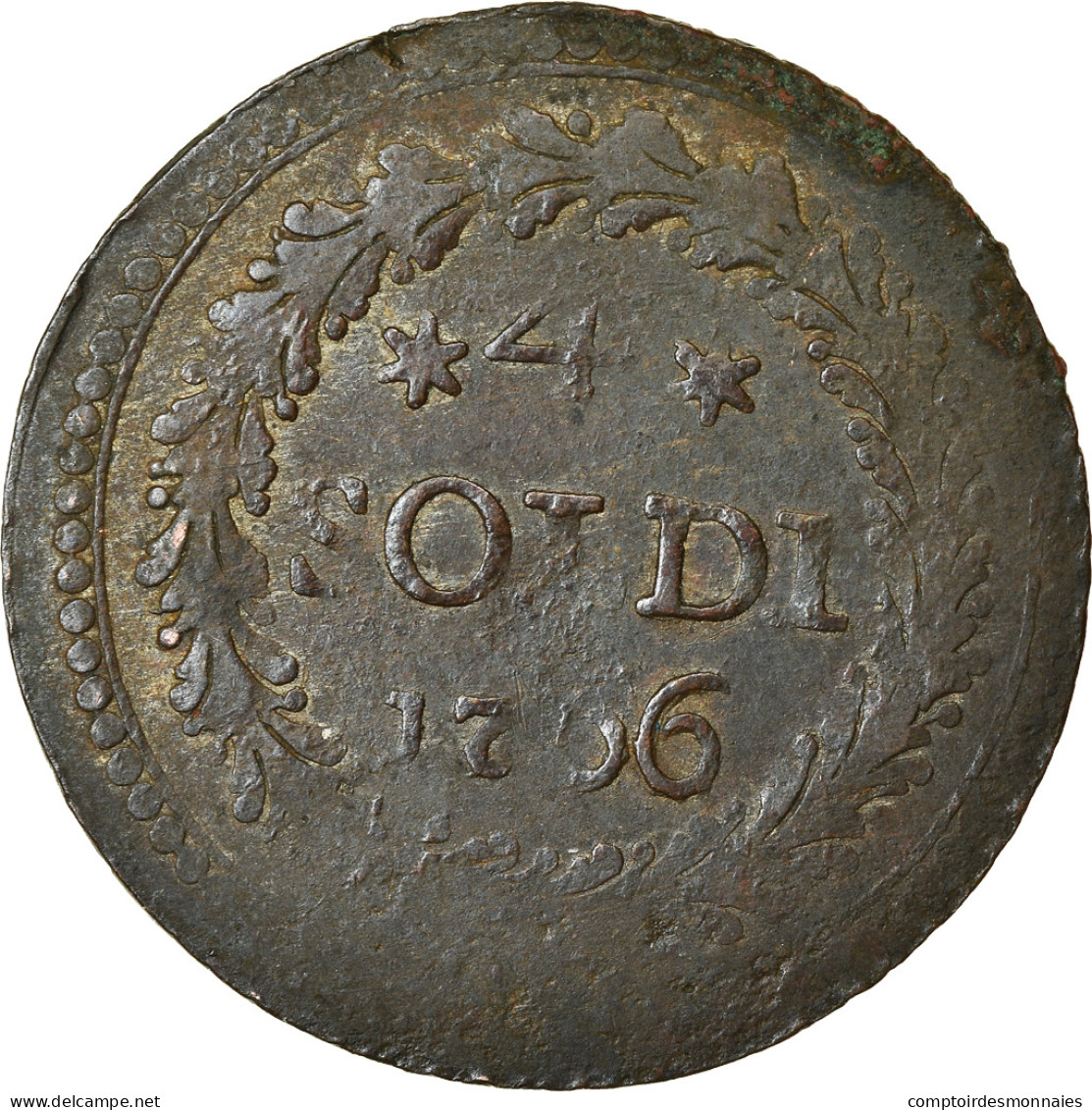 Monnaie, États Italiens, CORSICA, General Pasquale Paoli, 4 Soldi, 1766 - Korsika (1736-1768)