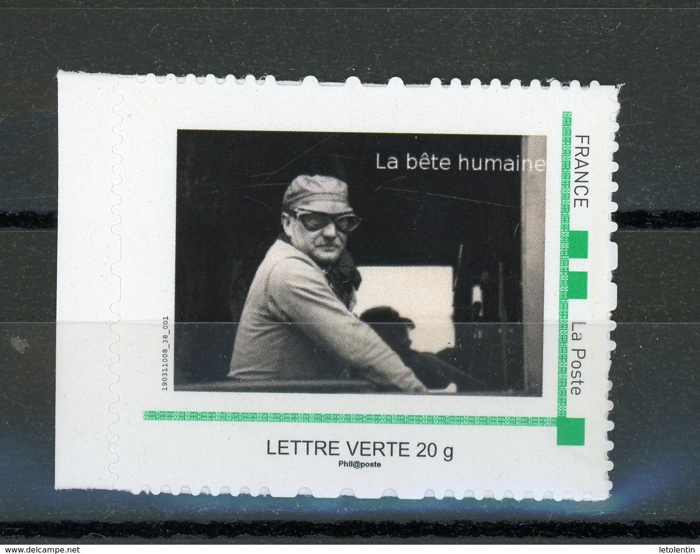 FRANCE - PERSONNALISÉS -  CHEMINOT LA BÊTE HUMAINE -  N° Yvert  67 (MTAM)  ** LETTRE VERTE 20g - Unused Stamps