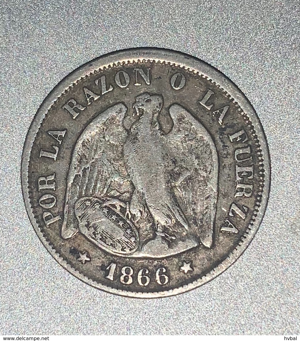 20 Centavos 1866 Argent - Chile