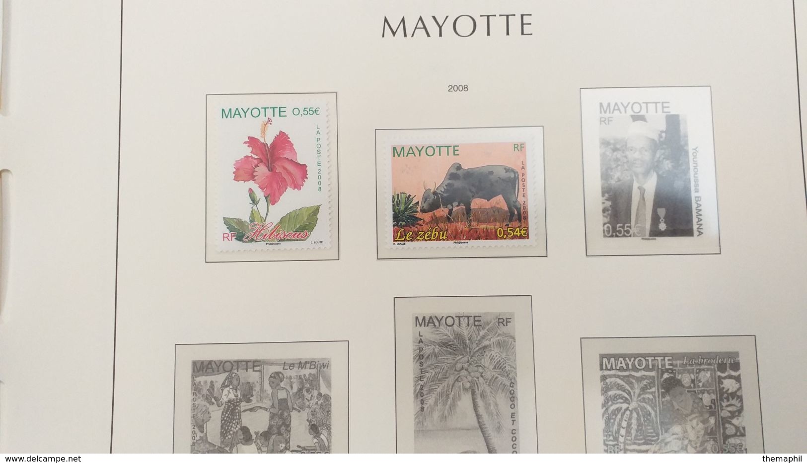 Lot N° TH 492  MAYOTTE Un Lot De Timbres Neufs Xx Sur Page D'albums - Collezioni (in Album)