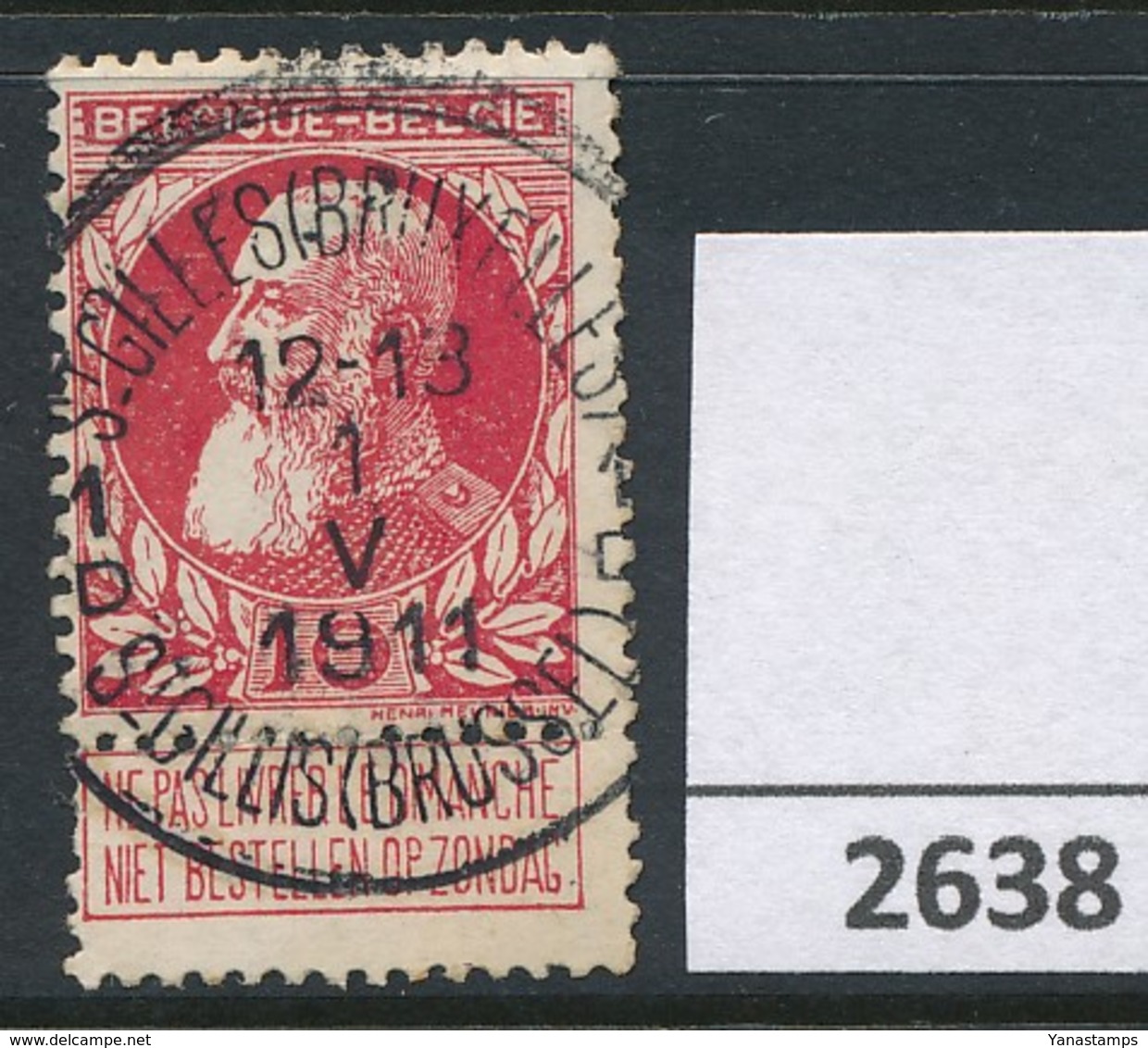 Nr  74  Met Stempel  St-Gilles (Bruxelles) 1 D - 1905 Barbas Largas