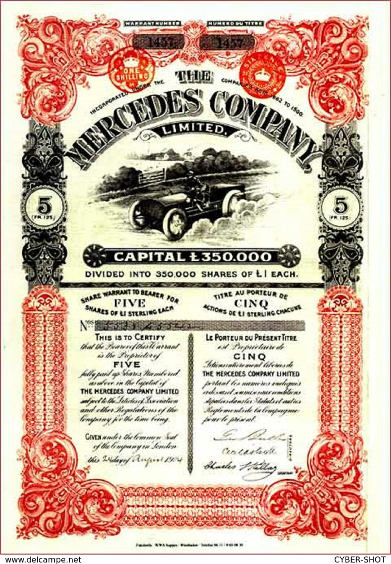 SUPERBE : MERCEDES COMPANY LTD          ( REPRODUCTION) - Sonstige & Ohne Zuordnung