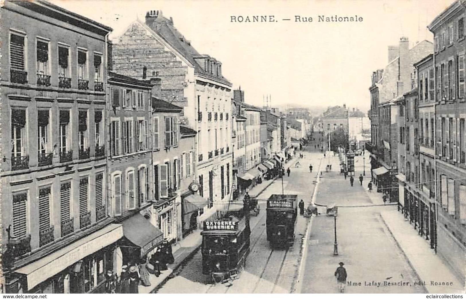 Roanne         42      Rue Nationale    Tramways      (voir Scan) - Roanne