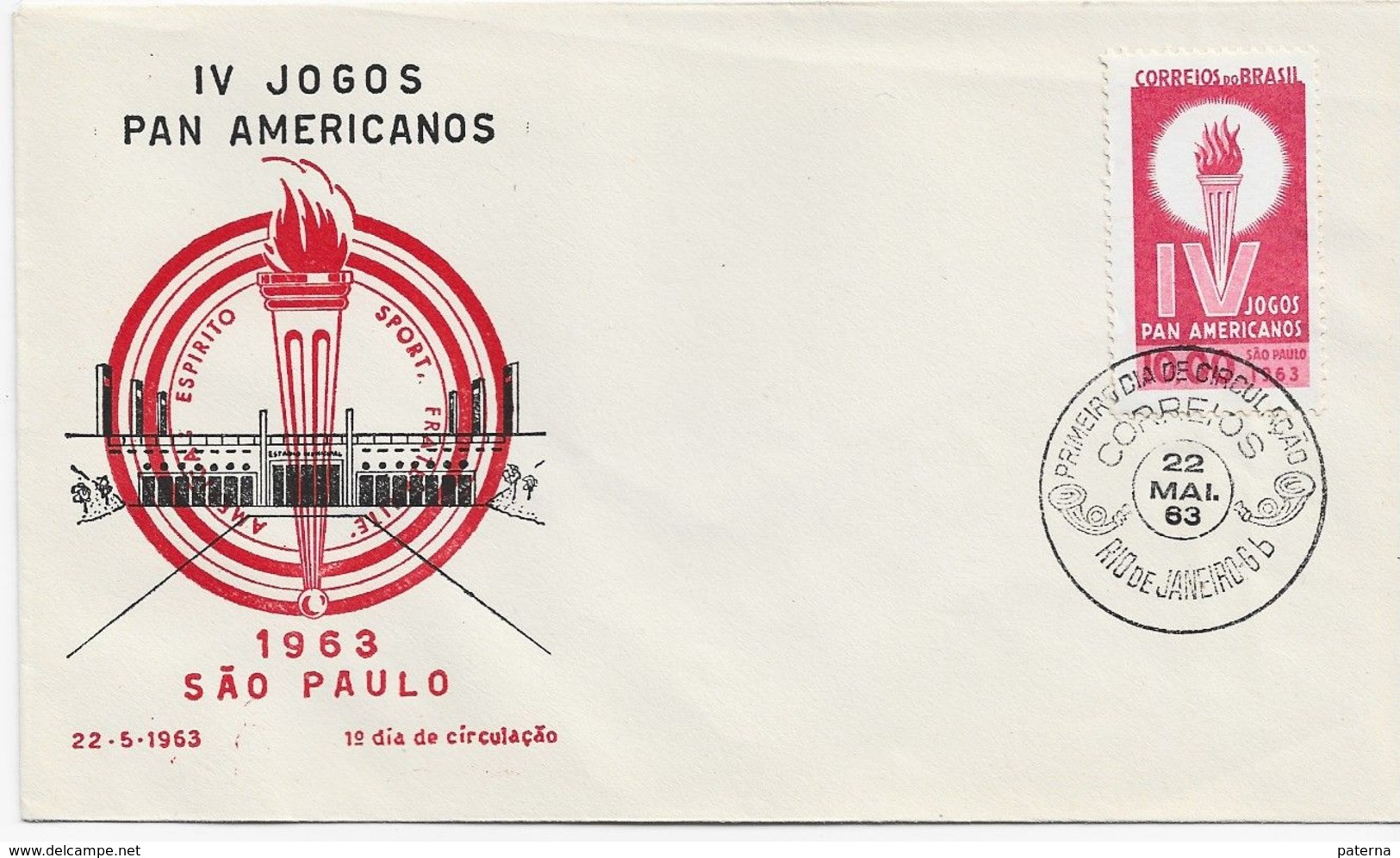 3535   Carta Rio De Janeiro  1963, LV Jogos Pan Americanos, LV Juegos Panamericanos, - Sonstige & Ohne Zuordnung
