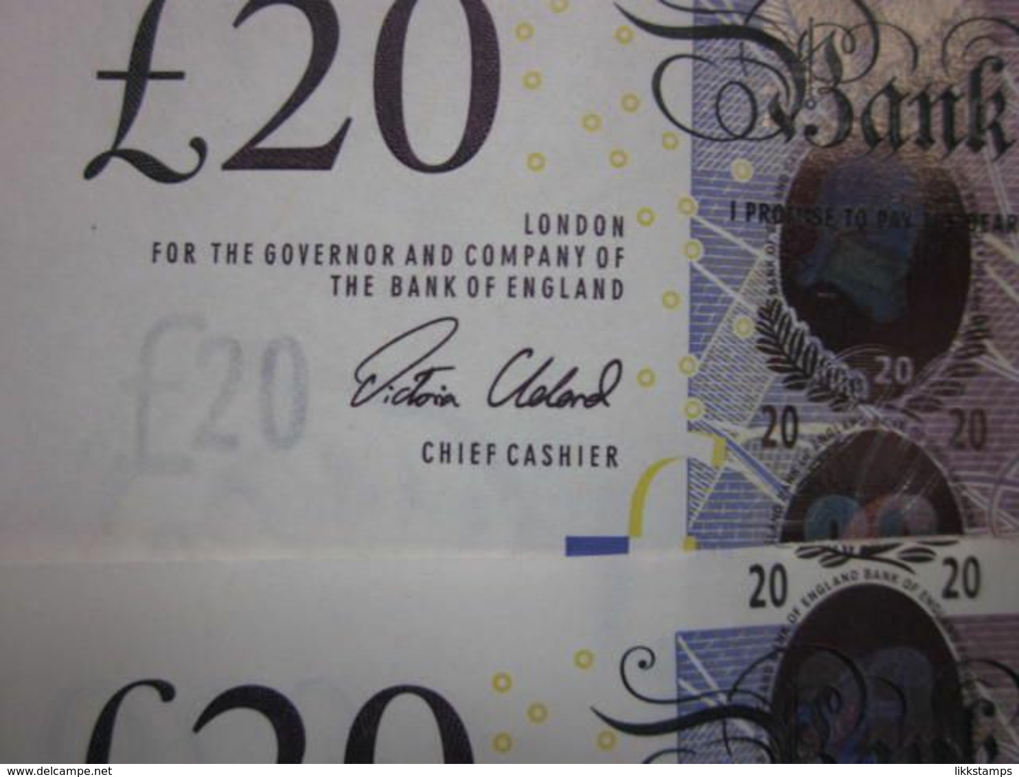 5 CONSECUTIVELY NUMBERED ADAM SMITH BANK OF ENGLAND PAPER £20.00p NOTES #BN0011 - 20 Pounds