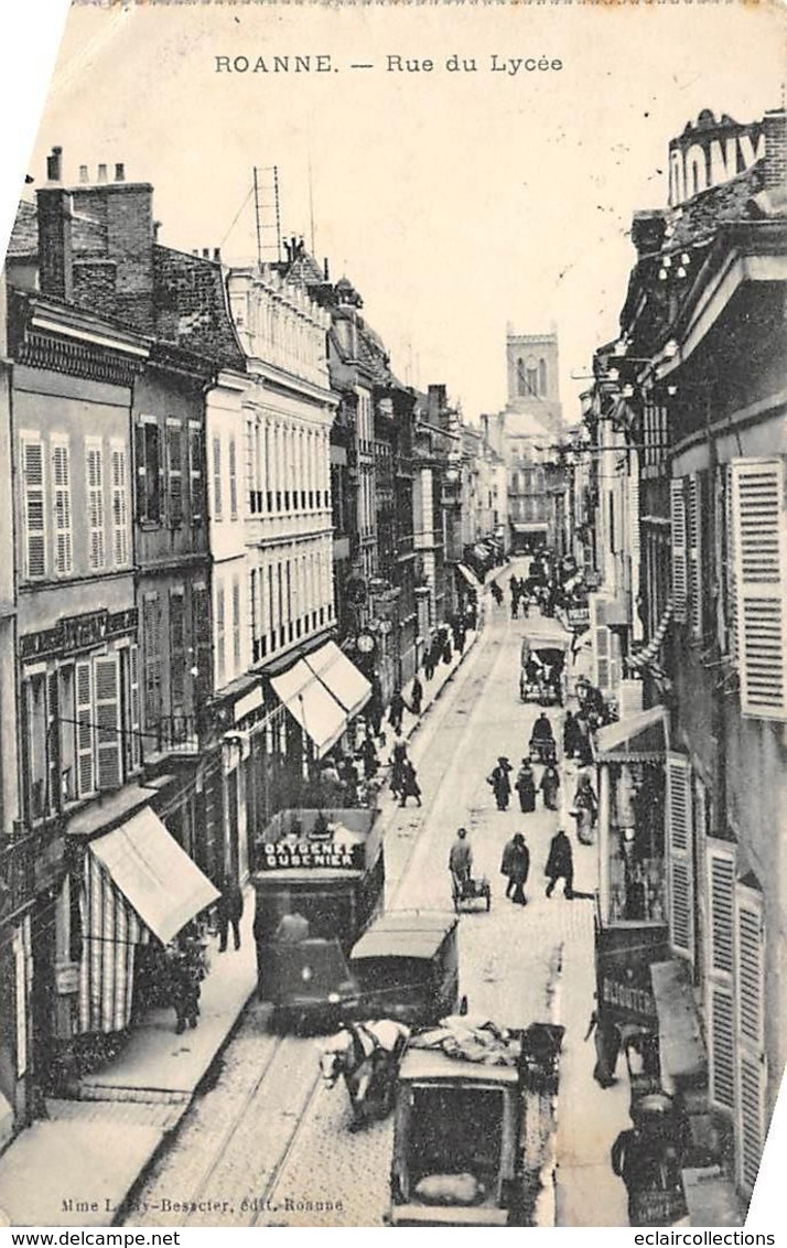 Roanne        42       Rue Du Lycée. Tramway       (voir Scan) - Roanne