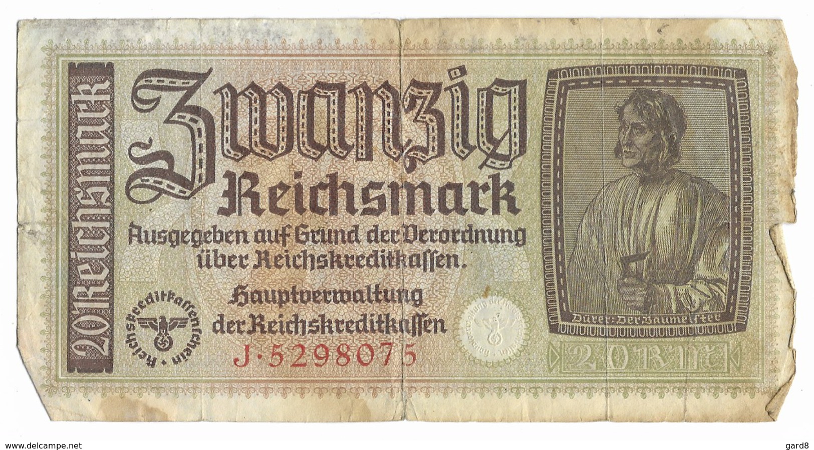 Billet De 20 Reichsmark   - époque Du NSDAP - 20 Reichsmark