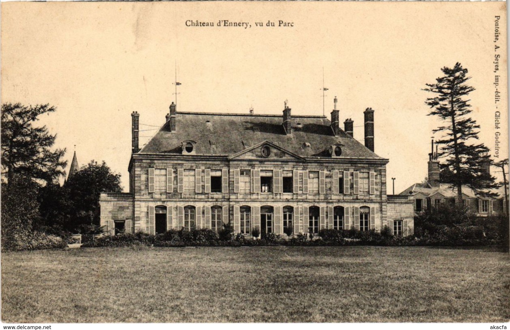 CPA Chateau D'Ennery, Vu Du Parc (107666) - Ennery