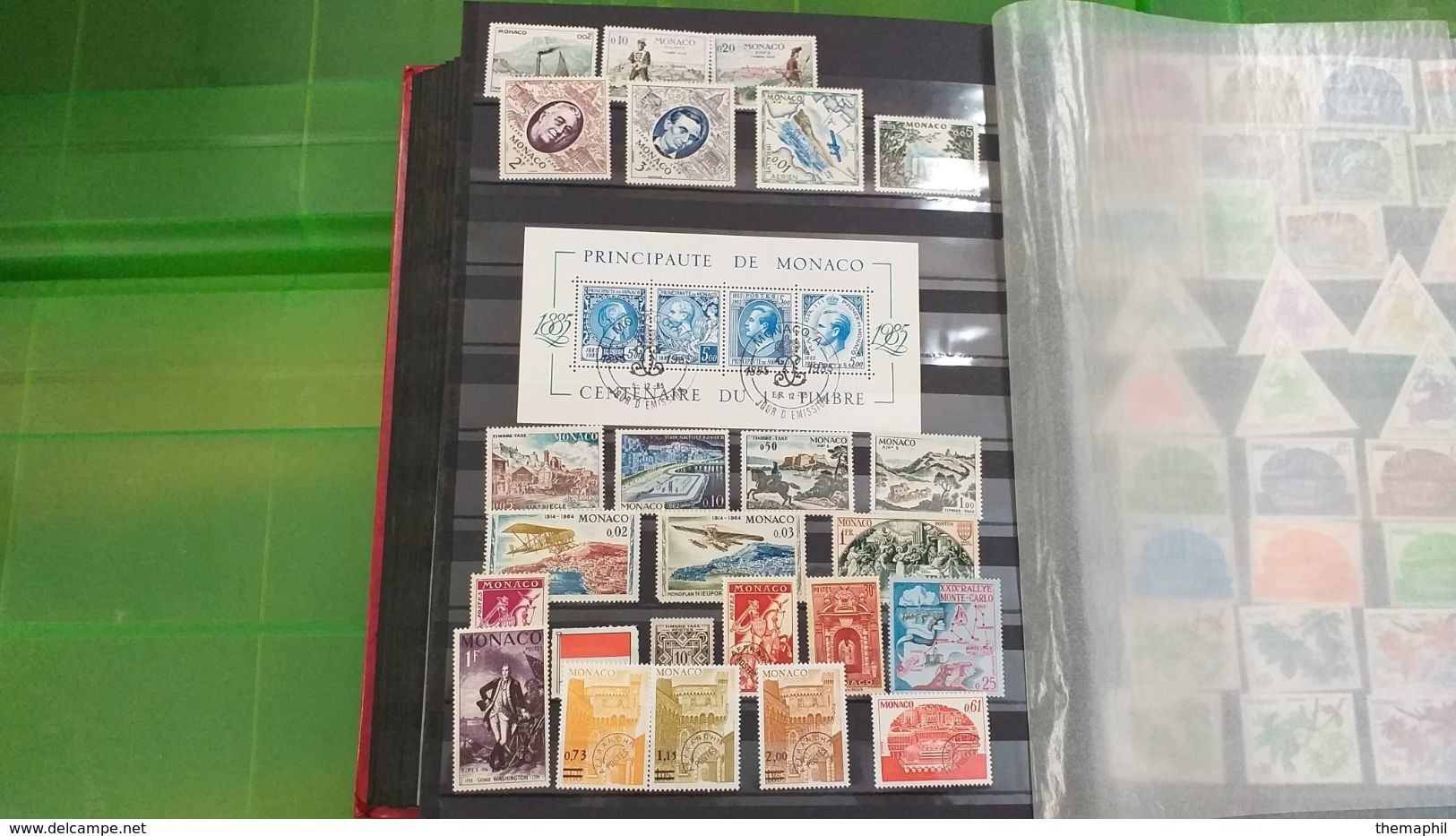 lot n° TH 480  MONACO un bon classeur de timbres neufs xx et quelques obl.