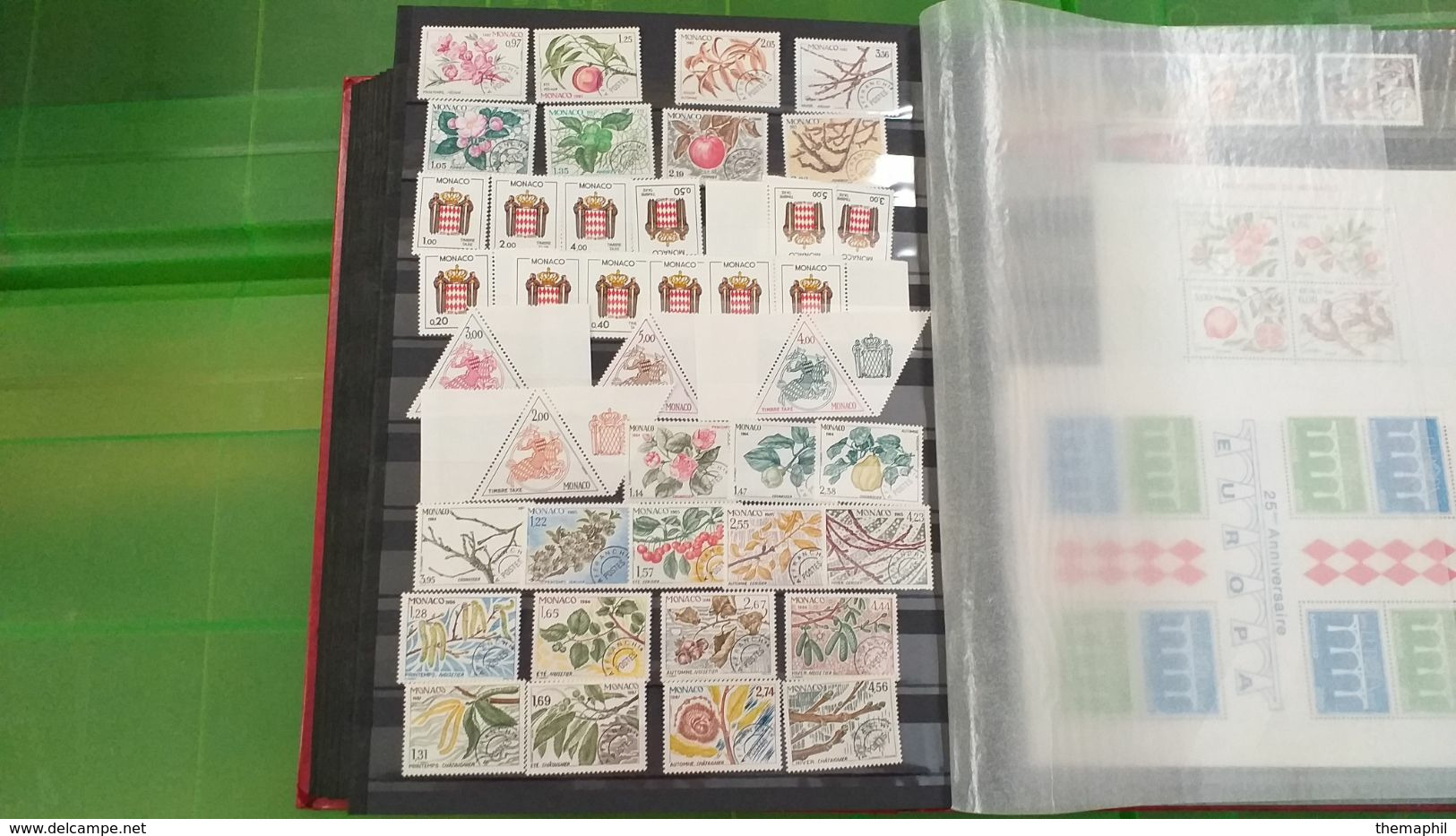 lot n° TH 480  MONACO un bon classeur de timbres neufs xx et quelques obl.