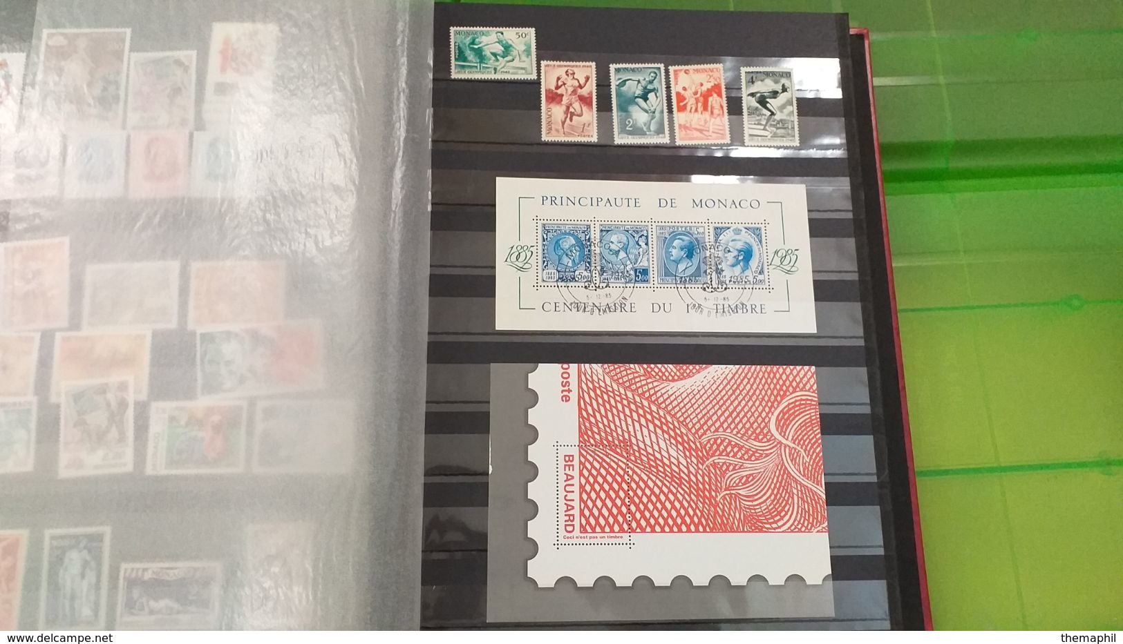 lot n° TH 480  MONACO un bon classeur de timbres neufs xx et quelques obl.