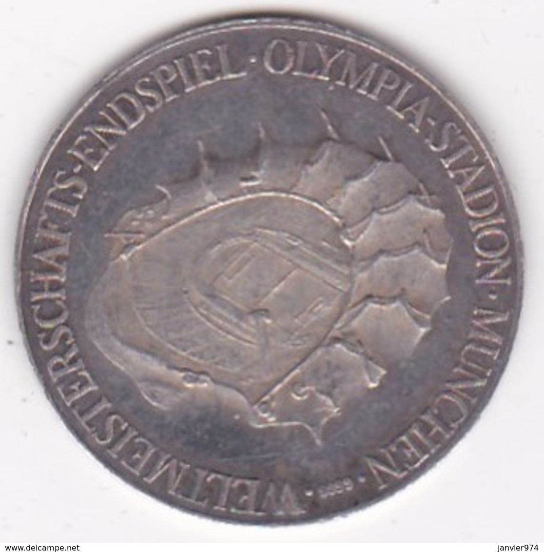 Medaille En Argent (999,9) Fussball Weltmeisterschaft 1974 München Coupe Du Monde Football Munich - Otros & Sin Clasificación