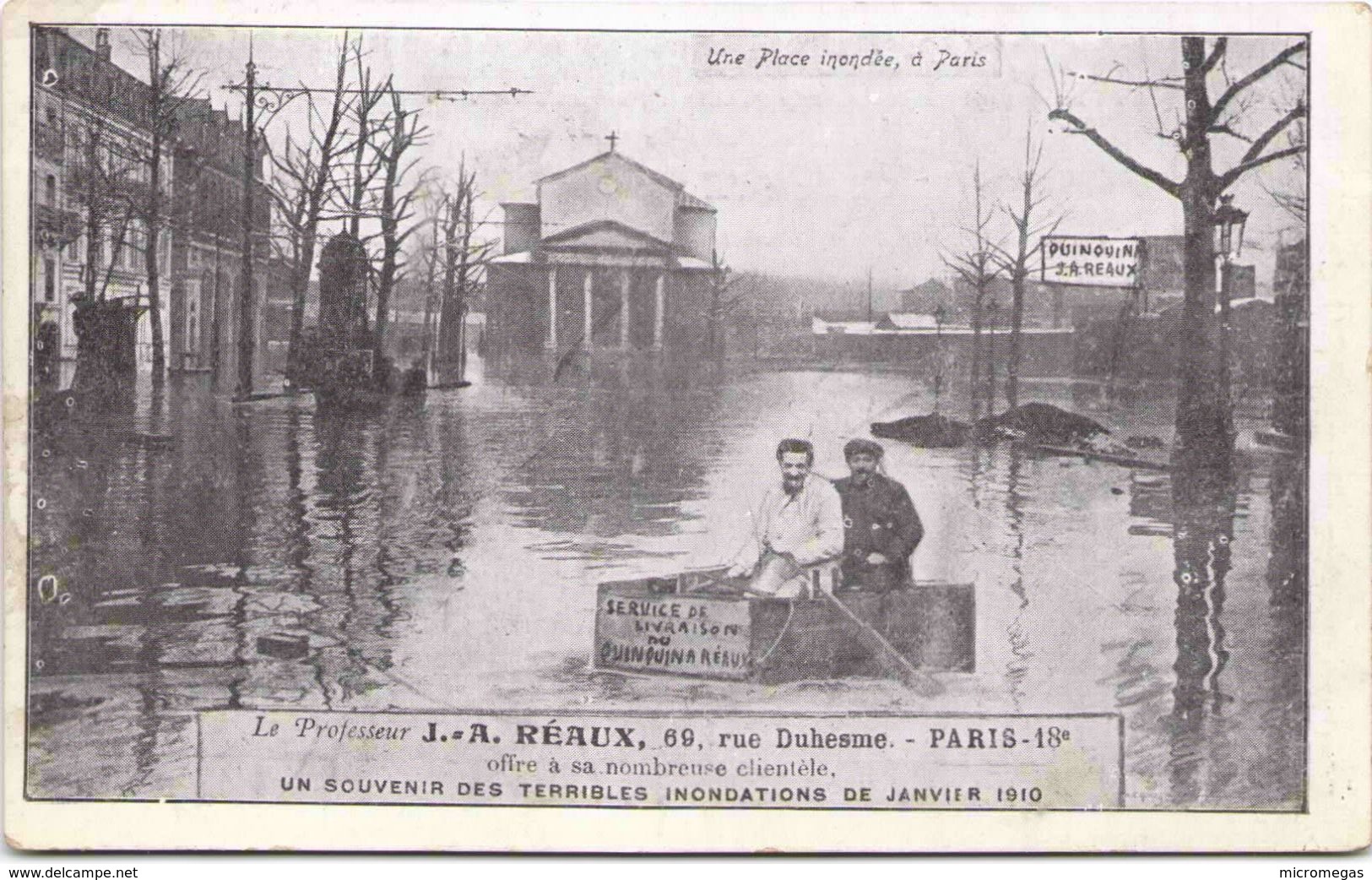 75 - PARIS - Professeur J.A. Reaux 69 Rue Duhesme - Pommade à La Graisse De Castur Et De Marmotte - Non Classés