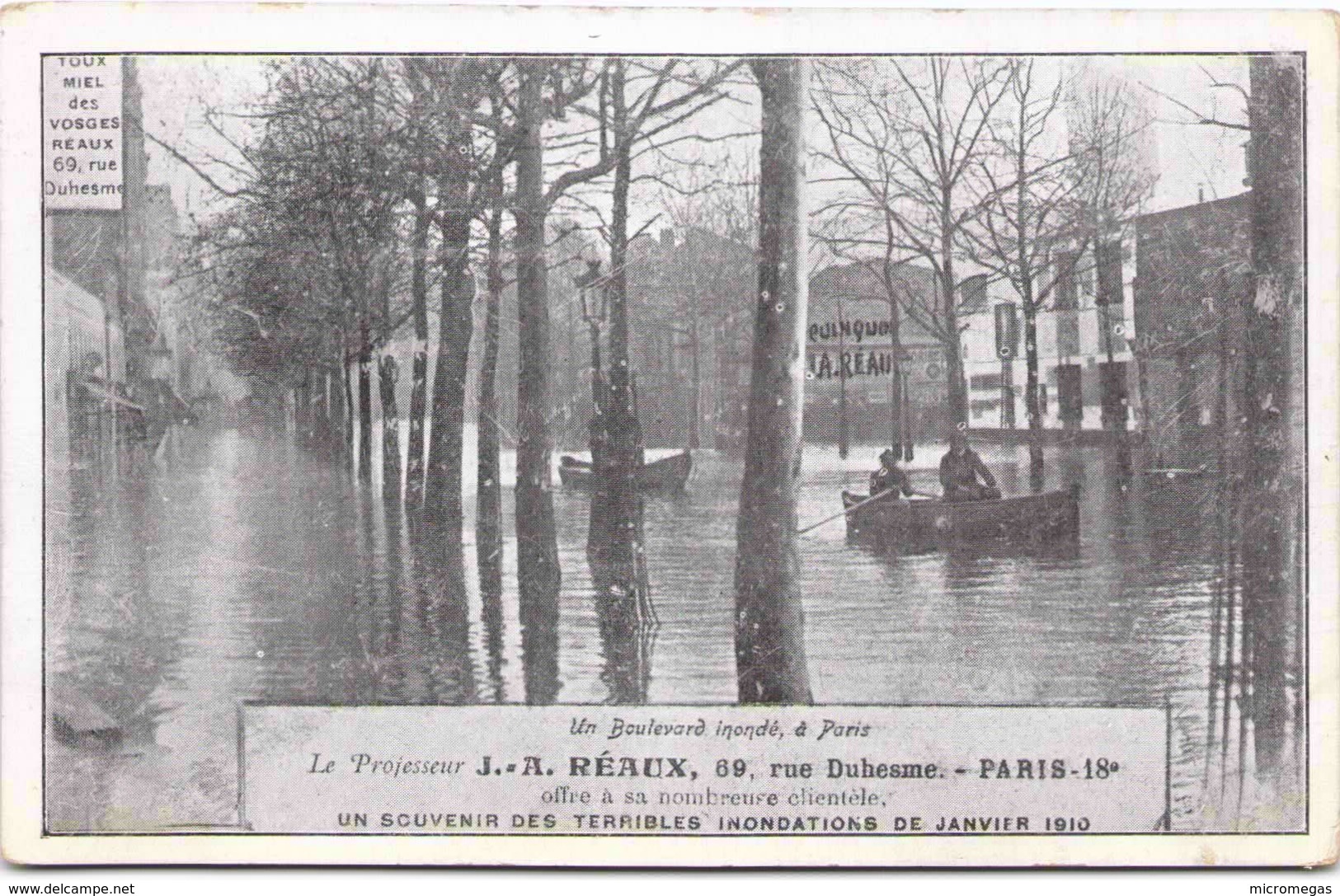 75 - PARIS - Professeur J.A. Reaux 69 Rue Duhesme - Pommade à La Graisse De Castur Et De Marmotte - Non Classés