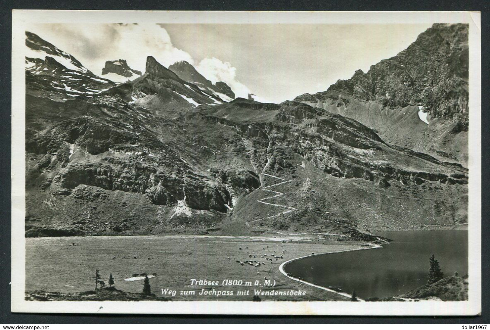 Trübsee 1800 M. Weg ZumJochpass Mit Wedenstöcke .  .-  Used  1938  , 2 Scans For Condition. (Originalscan !! ) - Sonstige & Ohne Zuordnung