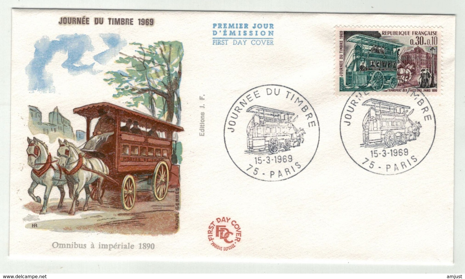 France // FDC // Journée Du Timbre 1969 Paris - Unclassified