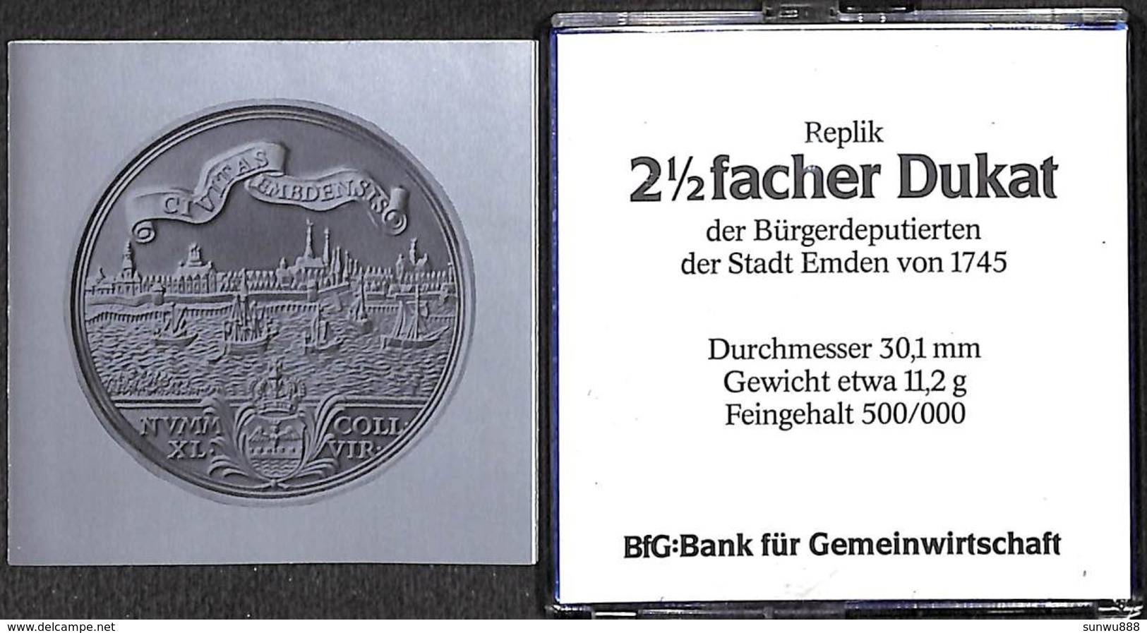 Replique 2 1/2 Facher Dukat 1745 1984 (30,1 Mm, Argent Titre 500/1000 11,2 Gr) (8) - Ohne Zuordnung