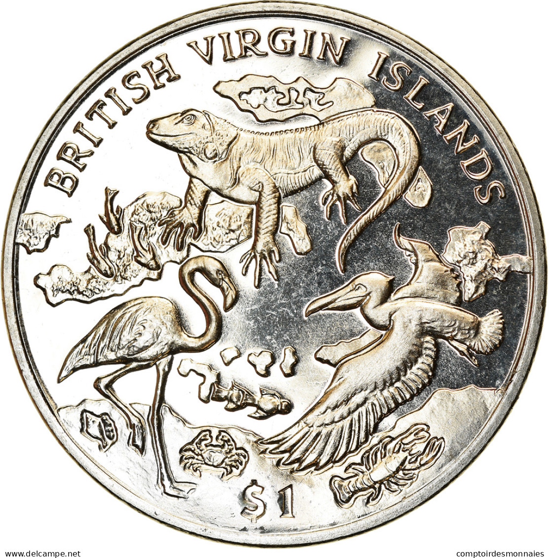Monnaie, BRITISH VIRGIN ISLANDS, Dollar, 2018, Franklin Mint, Nature Sauvage De - Isole Vergini Britanniche