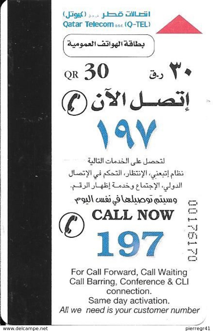 CARTE-MAGNETIQUE-QATAR-QR30-TELEPHONE BD-TBE-RARE - Qatar