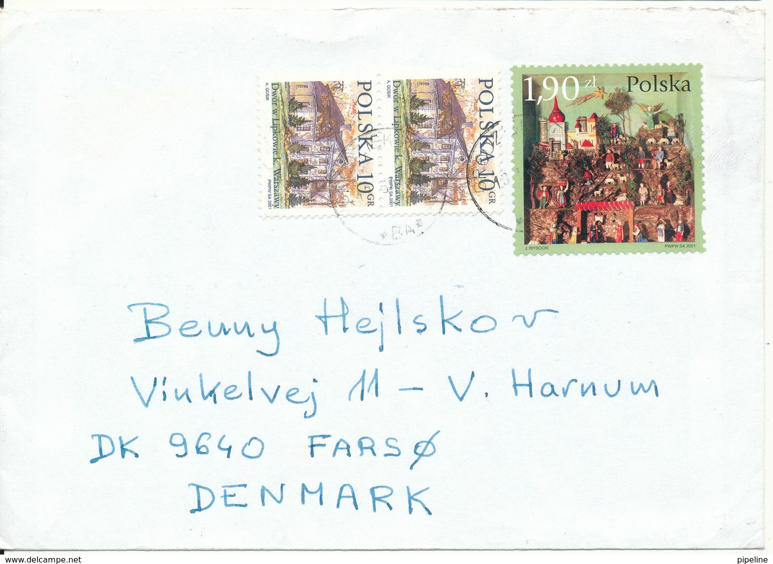 Poland Cover Sent To Denmark 13-5-2001 - Autres & Non Classés