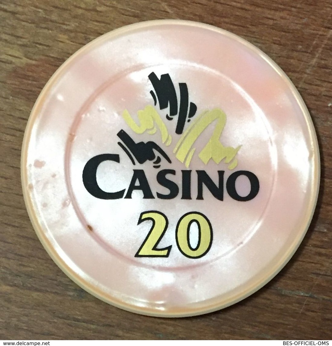58 POUGUES LES EAUX CASINO DU NIVERNAIS JETON DE 20 FRANCS N°00477 JETON CHIP TOKENS COINS GAMING MONNAIE MEDAILLE - Casino