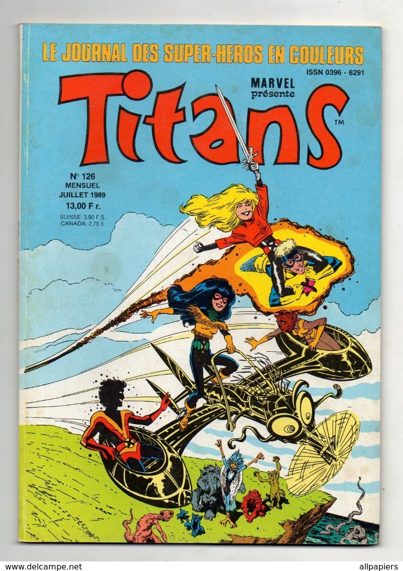 Comics Titans N°126 Les Nouveaux Mutants - Les égarés - Les Vengeurs De La Côte Ouest De 1989 - Titans