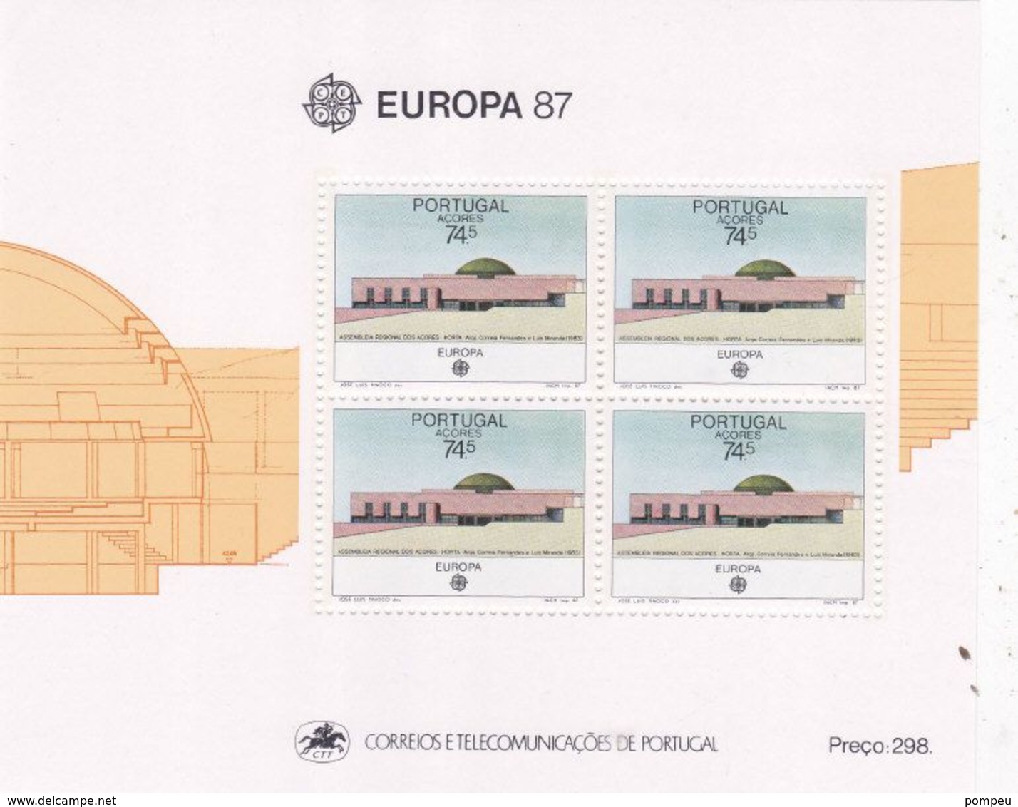 EUROPA CEPT 1987 - Portugal Azores - Bloc  MNH - 1987